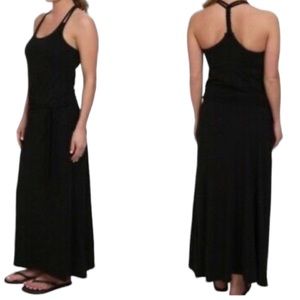 The North Face Black Nicolette Maxi Dress Sz  XL pockets built in bra strappy